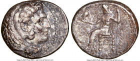MACEDONIAN KINGDOM. Alexander III the Great (336-323 BC). AR tetradrachm (27mm, 17.16 gm, 12h). NGC Choice VF 4/5 - 2/5, Fine Style. Posthumous issue ...