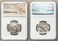 MACEDONIAN KINGDOM. Alexander III the Great (336-323 BC). AR tetradrachm (26mm, 10h). NGC Fine. Early posthumous issue of 'Amphipolis', by Antipater, ...