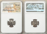 MACEDONIAN KINGDOM. Alexander III the Great (336-323 BC). AR drachm (16mm, 11h). NGC Choice VF. Late lifetime-early posthumous issue of Sardes, ca. 32...