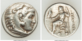MACEDONIAN KINGDOM. Alexander III the Great (336-323 BC). AR drachm (17mm, 4.29 gm, 12h). VF. Posthumous issue of Pamphylia, Side, ca. 323-317 BC. Hea...