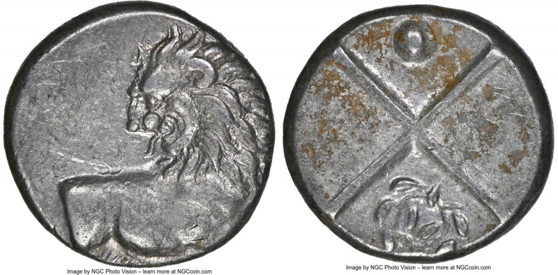 THRACE. Chersonesus. Ca. 4th century BC. AR hemidrachm (12mm). NGC AU. Persic st...