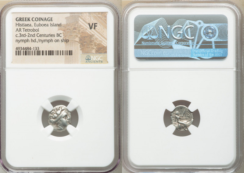 EUBOEA. Histiaea. Ca. 3rd-2nd centuries BC. AR tetrobol (13mm, 11h). NGC VF. Hea...