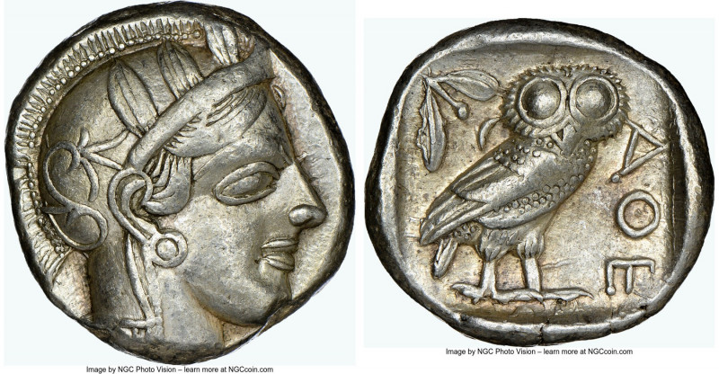 ATTICA. Athens. Ca. 440-404 BC. AR tetradrachm (23mm, 17.19 gm, 10h). NGC Choice...