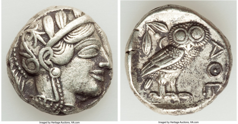 ATTICA. Athens. Ca. 440-404 BC. AR tetradrachm (23mm, 17.19 gm, 2h). Choice XF. ...