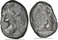 ACHAEMENID PERSIA. Xerxes II-Artaxerxes II (5th-4th centuries BC). AR siglos (17mm). NGC Choice VF, scuff. Sardes, ca. 420-375 BC. Persian king or her...