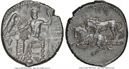 CILICIA. Tarsus. Mazaeus, as Satrap (ca. 361-328 BC). AR stater (23mm, 10.99 gm, 12h). NGC XF 3/5 - 2/5, flan flaw. B'LTRZ (Aramaic), Ba'altars seated...