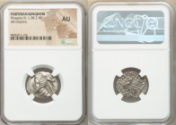 PARTHIAN KINGDOM. Phraates IV (ca. 38-2 BC). AR drachm (21mm, 1h). NGC AU. Mithradatkart. Diademed and draped bust left, wart on forehead; eagle with ...