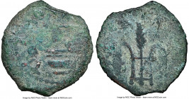JUDAEA. Roman Procurators. Pontius Pilate (AD 26-36). AE prutah (16mm, 12h). NGC Fine. Jerusalem, dated Regnal Year 16 of Tiberius (AD 29/30). TIBEPIO...
