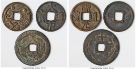 Yuan Dynasty. 3-Piece Lot of Uncertified 10 Cash, 1) 10 Cash ND (1310-1311) - VG (Corrosion), Hartill-19.46 2) 10 Cash ND (1310-1311) - XF, Hartill-19...