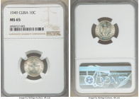 Republic 10 Centavos 1949 MS65 NGC, Philadelphia mint, KM-A12. Pale lavender and gold toning. 

HID09801242017

© 2020 Heritage Auctions | All Rig...