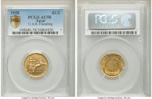 United Arab Republic gold 1/2 Pound AH 1377 (1958) AU58 PCGS, KM391. AGW 0.1196 oz. 

HID09801242017

© 2020 Heritage Auctions | All Rights Reserv...