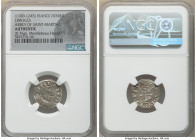Abbey of Saint-Martial 4-Piece Lot of Certified Deniers ND (1100-1245) Authentic NGC, Limoges mint, PdA-2295. Weights range from 0.65-0.79gm. Sold as ...