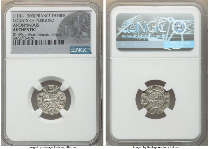 Counts of Perigord. Anonymous 4-Piece Lot of Certified Deniers ND (1101-1300) Au...