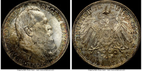 Bavaria. Otto "90th Birthday of Prince Regent Lutipold" 3 Mark 1911-D MS66 NGC, Munich mint, KM998. Ex. Eric P. Newman Collection

HID09801242017
...