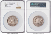 Brandenburg-Prussia. Frederick Wilhelm I silver "Augsburg Confession" Medal 1730-Dated MS62 NGC, Erlanger-2891. DIVINA BONORVM PROGENIES IN QVA VETERI...