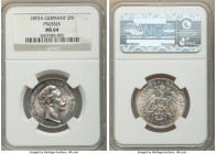 Prussia. Wilhelm II 2 Mark 1893-A MS64 NGC, Berlin mint, KM522. Amethyst and blue-green toning. 

HID09801242017

© 2020 Heritage Auctions | All R...