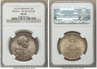 Prussia. Wilhelm II 3 Mark 1913-A MS66 NGC, Berlin mint, KM535, J-112. Commemorates 25th anniversary of reign. 

HID09801242017

© 2020 Heritage A...