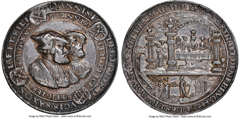Saxony. Johann I & Johann Friedrich cast silver "John the Baptist Beheaded" Meda...