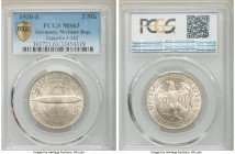 Weimar Republic "Zeppelin" 3 Mark 1930-E MS63 PCGS, Muldenhutten mint, KM67, J-342. Graf Zeppelin flight commemorative. 

HID09801242017

© 2020 H...