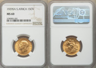 George V gold Sovereign 1929-SA MS60 NGC, Pretoria mint, KM-A22. Honey golden color. AGW 0.2355 oz. 

HID09801242017

© 2020 Heritage Auctions | A...