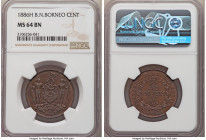 4-Piece Lot of Certified Assorted Issues NGC, 1) British North Borneo: British Protectorate Cent 1886-H - MS64 Brown, Heaton mint, KM2 2) Hong Kong: B...