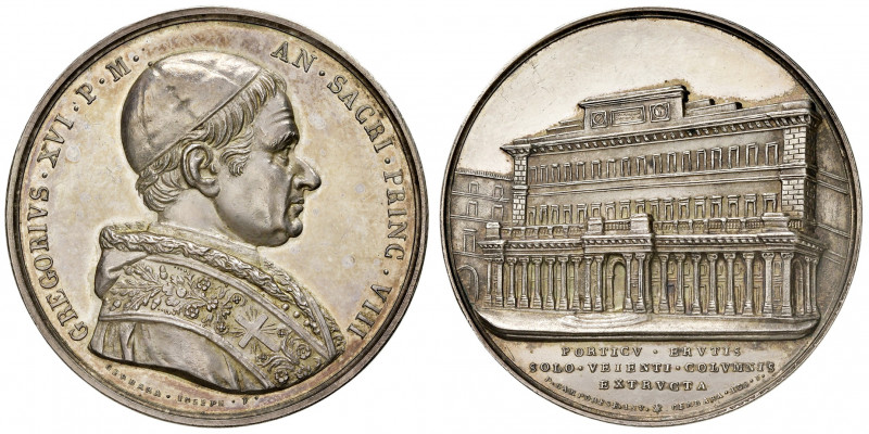 Roma. Gregorio XVI (1831-1846). Medaglia anno VIII/1838 AG gr. 33,48 diam. 43,5 ...