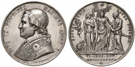 Roma. Pio IX (1846-1878). Medaglia anno I/1846 AG gr. 32,91 diam. 43 mm. Opus Giuseppe Cerbara. Per il possesso del Laterano. Bartolotti I-35. Rara. R...