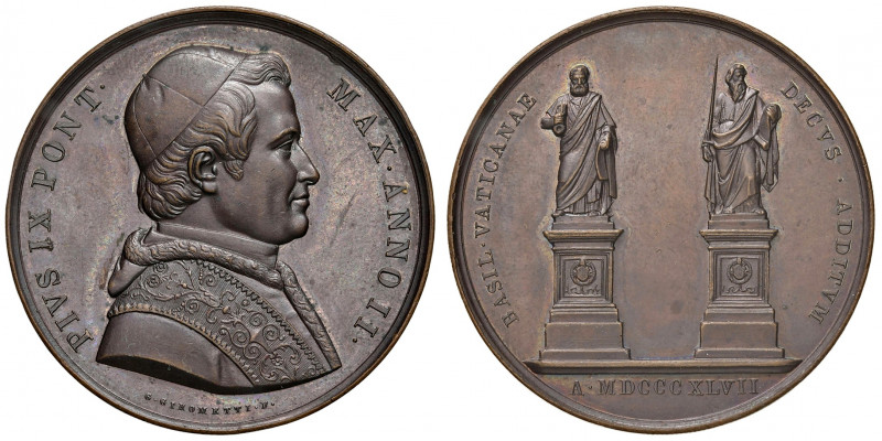 Roma. Pio IX (1846-1878). Medaglia anno II/1847 AE gr. 34,08 diam. 43 mm. Opus G...