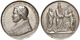 Roma. Pio IX (1846-1878). Medaglia anno III (1848) AG gr. 32,32 diam. 43 mm. Opus Giuseppe Cerbara. Per le riforme legislative adottate. Bartolotti E8...