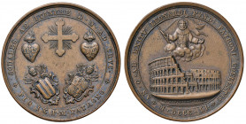 Roma. Pio IX (1846-1878). Medaglia 1851 AE gr. 27,68 diam. 37 mm. Opus Bonfiglio Zaccagnini. Per il centenario della morte di S. Leonardo di Portomaur...