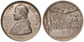 Roma. Pio IX (1846-1878). Medaglia anno XI (1856) AG gr. 37,24 diam. 43 mm. Opus Giuseppe Bianchi. Per la proclamazione del dogma dell'Immacolata Conc...