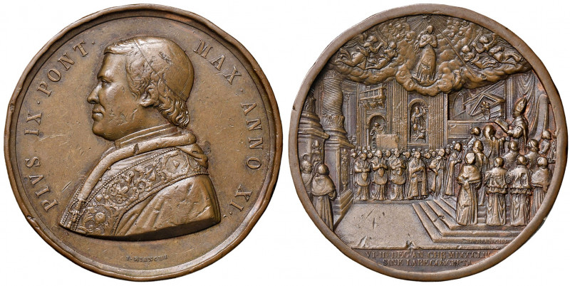 Roma. Pio IX (1846-1878). Medaglia anno XI (1856) AE gr. 38,61 diam. 43 mm. Opus...