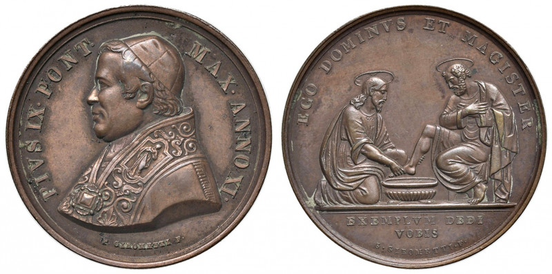 Roma. Pio IX (1846-1878). Medaglia anno XI AE gr. 39,43 diam. 43 mm. Opus Pietro...