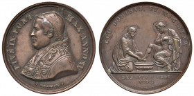 Roma. Pio IX (1846-1878). Medaglia anno XI AE gr. 39,43 diam. 43 mm. Opus Pietro Girometti. Per la lavanda dei piedi. Bartolotti XI-15. Migliore di SP...