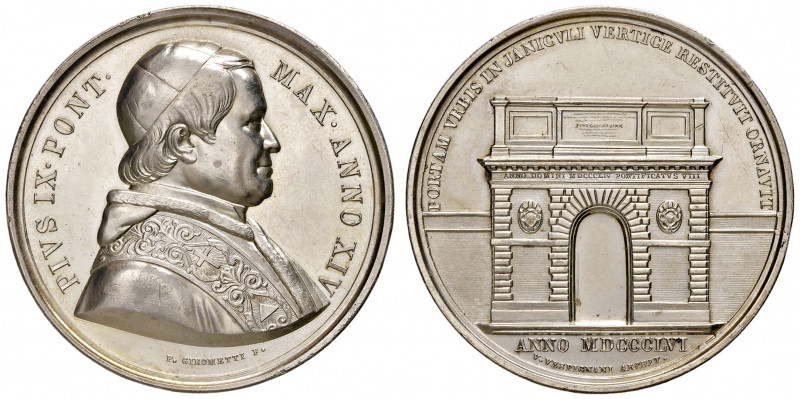 Roma. Pio IX (1846-1878). Medaglia anno XIV (1859) AG gr. 32,80 diam. 43 mm. Opu...