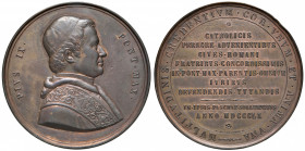 Roma. Pio IX (1846-1878). Medaglia 1860 AE gr. 91,23 diam. 58 mm. Opus Bonfiglio Zaccagnini. Per la Pasqua dell'anno 1860. Bartolotti XIV-16. Graffiet...