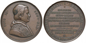 Roma. Pio IX (1846-1878). Medaglia 1860 AE gr. 90,62 diam. 58 mm. Opus Bonfiglio Zaccagnini. Per la Pasqua del 1860. Bartolotti XIV-16. Segnetti sui b...