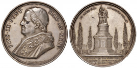 Roma. Pio IX (1846-1878). Medaglia anno XXIV (1869) AG gr. 33,68 diam. 43 mm. Opus Giuseppe Bianchi. Per la realizzazione del monumento ai Caduti al c...