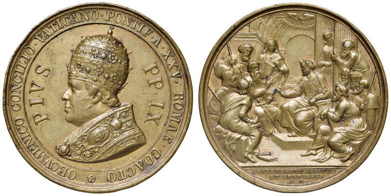 Roma. Pio IX (1846-1878). Medaglia anno XXV (1870) AE gr. 37,97 diam. 43 mm. Opu...