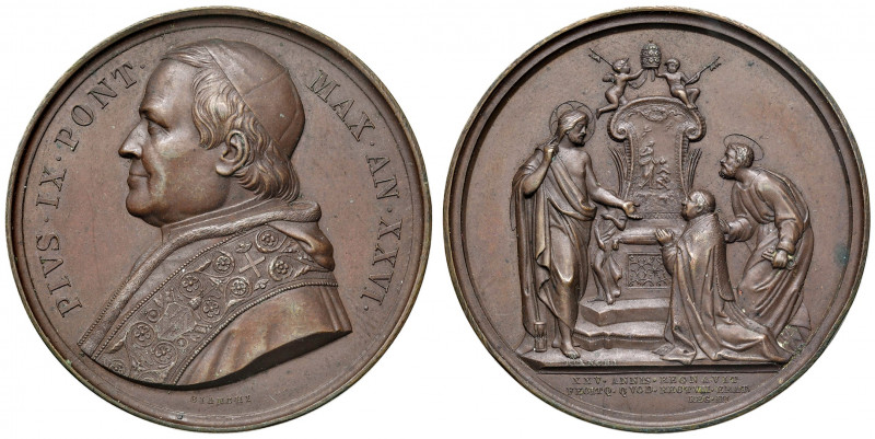 Roma. Pio IX (1846-1878). Medaglia anno XXVI (1871) AE gr. 33,88 diam. 43 mm. Op...