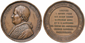 Roma. Pio IX (1846-1878). Medaglia anno XXXI/1877 AE gr. 69,66 diam. 51 mm. Opus Giovanni Vagnetti. Coniata a Firenze. Per il Giublieo epsicopale, oma...