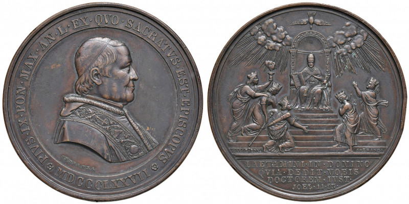 Roma. Pio IX (1846-1878). Medaglia 1877 AE gr. 109,86 diam. 60 mm. Opus Filippo ...