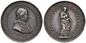 Roma. Pio IX (1846-1878). Medaglia AG gr. 22,14 diam. 37 mm. Opus Filippo Speranza. Per l'elezione al pontificato. Bartolotti SD-5. Rara. Colpetto all...