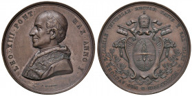 Roma. Leone XIII (1878-1903). Medaglia anno I/1878 AE gr. 40,68 diam. 44 mm. Opus Francesco Bianchi. Per l'elezione al pontificato. Bartolotti E878. C...