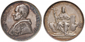 Roma. Leone XIII (1878-1903). Medaglia anno II/1879 AG gr. 34,33 diam. 44 mm. Opus Francesco Bianchi. Per la condanna delle teorie sovversive. Bartolo...