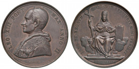 Roma. Leone XIII (1878-1903). Medaglia anno II/1879 AE gr. 38,22 diam. 44 mm. Opus Francesco Bianchi. Per la condanna delle teorie sovversive. Bartolo...