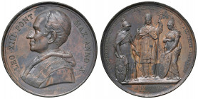 Roma. Leone XIII (1878-1903). Medaglia anno X (1887) AE gr. 38,60 diam. 44 mm. Opus Francesco Bianchi. Per la risoluzione delle controversie sulle Iso...