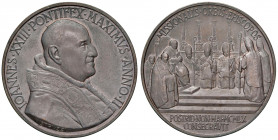 Roma. Giovanni XXIII (1958-1963). Medaglia anno II/1960 AE gr. 37,05 diam. 44 mm. Opus Aurelio Mistruzzi. Per la consacrazione di vescovi dell'Africa,...