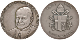 Roma. S. Giovanni Paolo II (1978-2005). Medaglia anno I/1978 AG gr. 42,36 diam. 44 mm. Opus Raus Vistoli. Per l'elezione al pontificato. q.FDC
