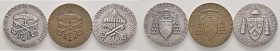 Vaticano. Lotto di tre medaglie. Sede Vacante 1978 I (Camerlengo card. Jean Villot). Medaglia AG (2). Medaglia AE. Opus Tommaso Gismondi. FDC